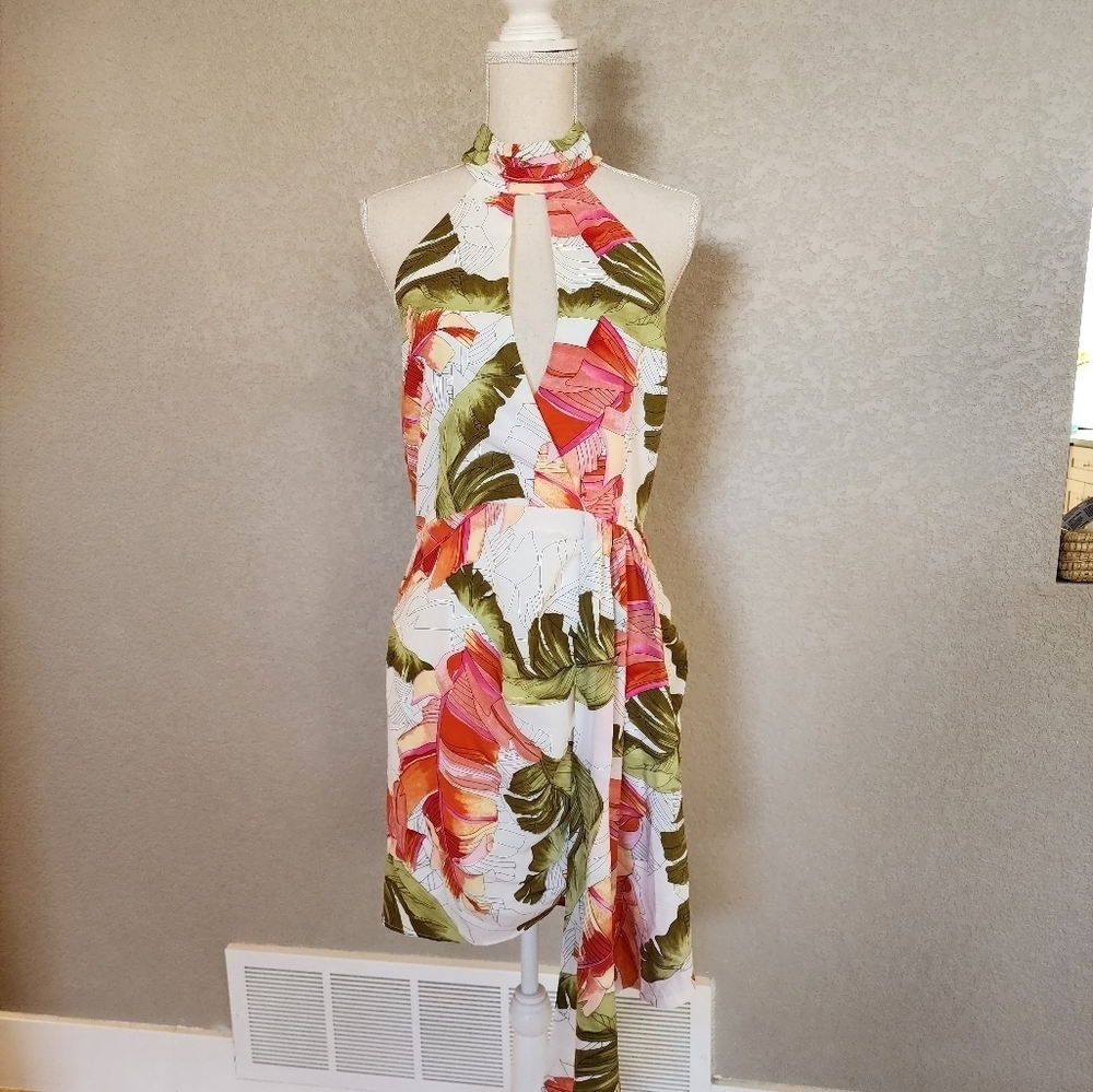 Fashion nova dress size Large New with tags tropic babe  mini dress